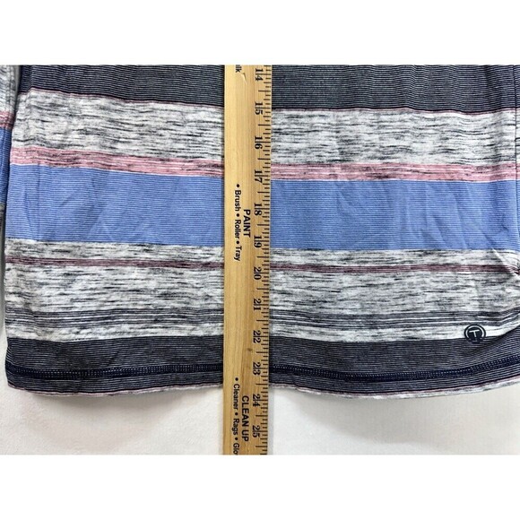 T By Talbots Crewneck Long sleeve T-Shirt Womens XS Blue Gray Stripe Cotton Tee - Picture 5 of 7
